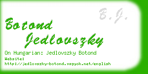 botond jedlovszky business card
